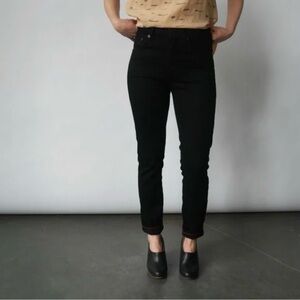 Raleigh Denim Workshop Raw Denim Haywood High Rise Black Wash Skinny Jeans Sz 30